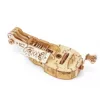 Hurdy Gurdy Mechanical Model DIY Musical Instrument 3D Wooden Puzzle Building Kits Birthday Gift For Adults and Kids 5