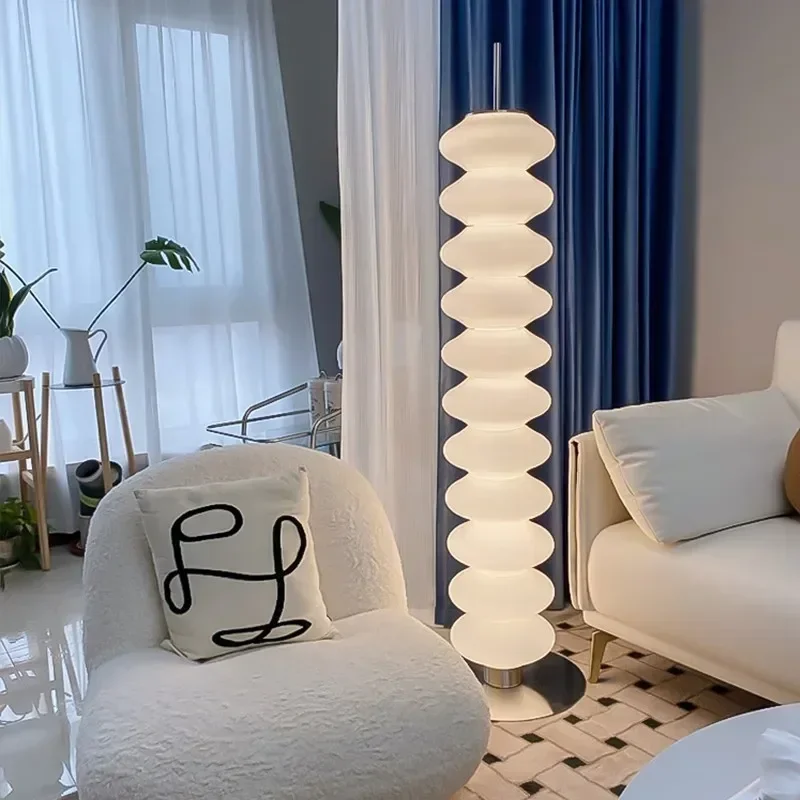 

Danish Designer Sugar Gourd Living Room Sofa Bedroom Study Cream Air Atmosphere Lamp Upright Floor Lamp