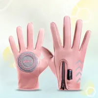Children's Gloves Cycling Winter Autumn Thermal Gloves Warm Kids Reflect Light Non-Slip Ski Fleece Scooter Gloves Zipper 2