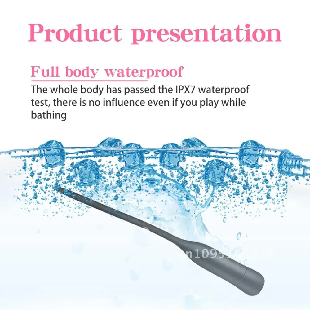 Rechargeable Penis Sounding Urethral Vibrator 10 Frequency Powerful Vibrating SM Masturbation Products Rod Plug Urethra Urethral