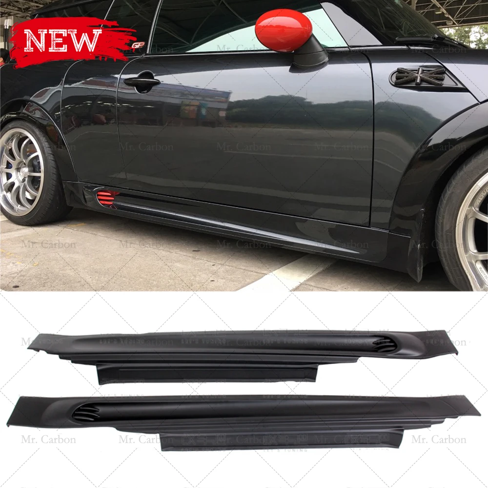 JCW Style Headlight Eyelid Frame Kit For MINI COOPER R55/R56/R57 - Black Clip-On Trim
