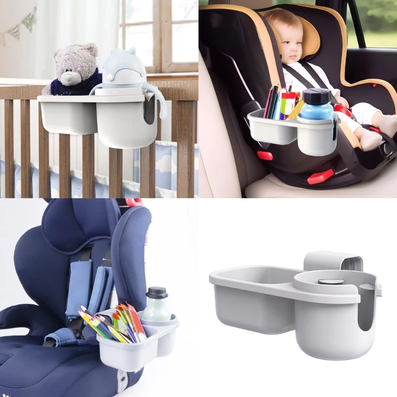 E7CE Multifunction Child Cup Holder Baby Prams & car seats Cup Holder Baby Drink Accessories ABS for Car Seats & Strollers