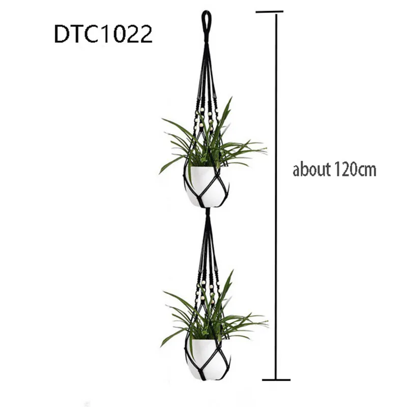 Macrame Plant Hanger Handmade macrame plant hanger plant holder pot hanger pot tray for Wall Decoration Balcony Flower