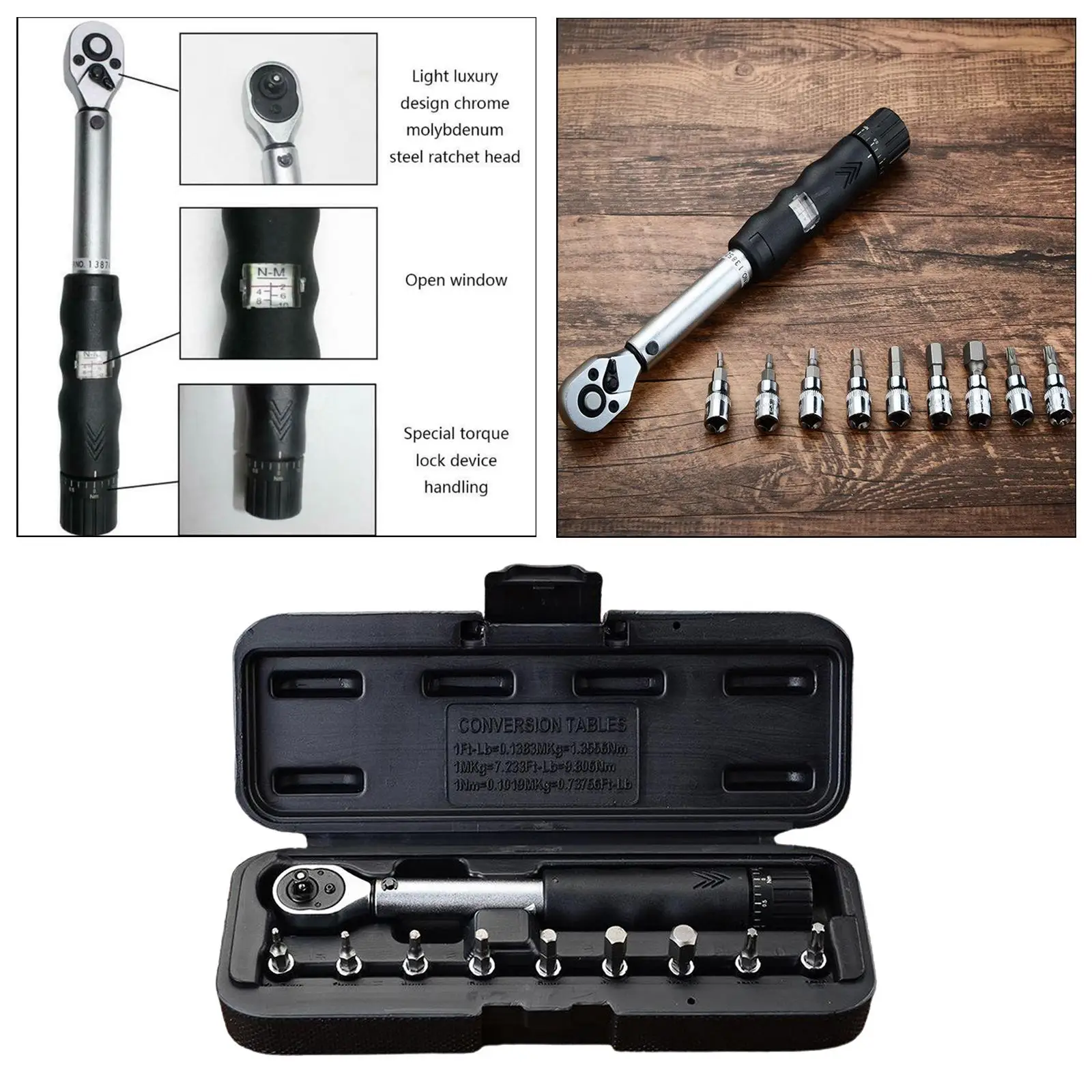

Tool 1/4 Inch Drive Click Wrench Set 2 to 14 nm Maintenance Bikes, Motorcycle