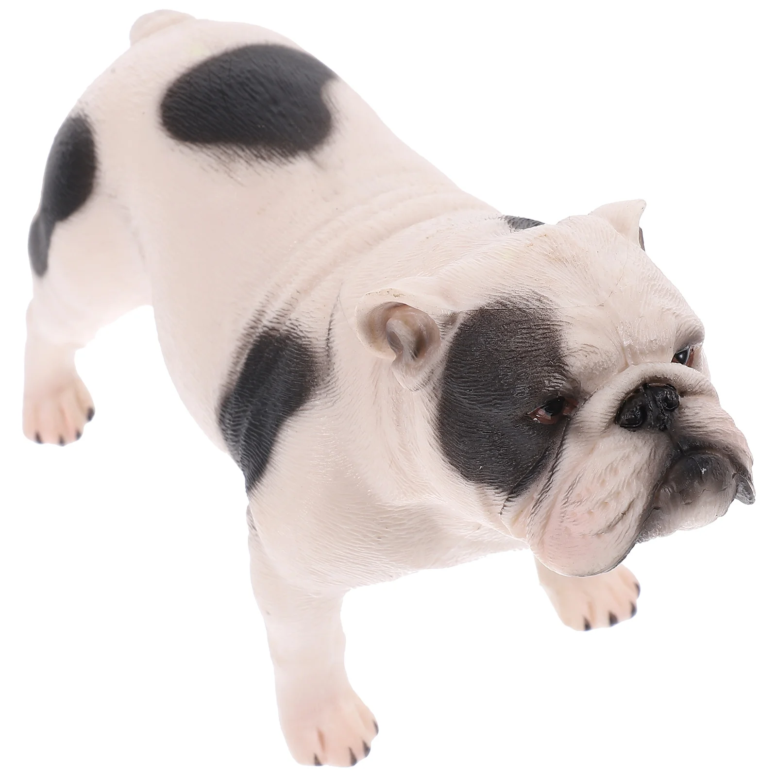 

Dog Pvc Simulated Real Animal Ornaments (standing Bulldog) 2pcs Model Simulation Toys Set Child Car Decor