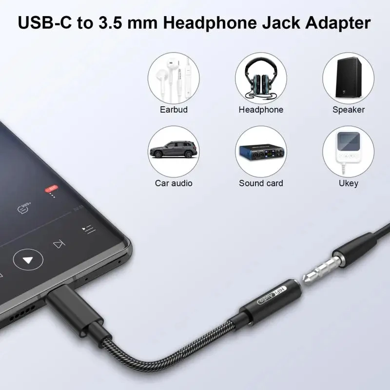 ALC5686 USB C to 3.5mm Female Headphone Jack Adapter For Android Type C to Aux Audio Dongle Adapter for Samsung Xiaomi Huawei