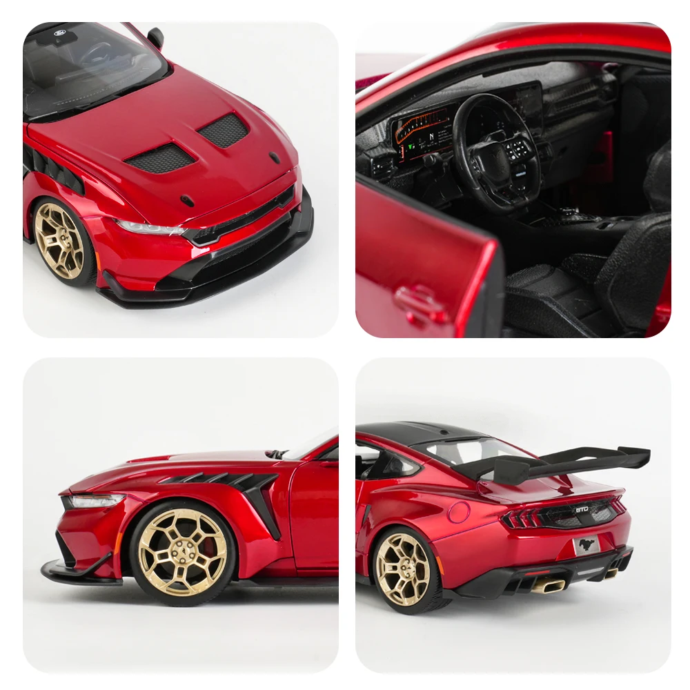 마이스토 1:18 2025 포드 머스탱 GTD 스태틱 다이캐스트 차량 수집용 모델카 장난감