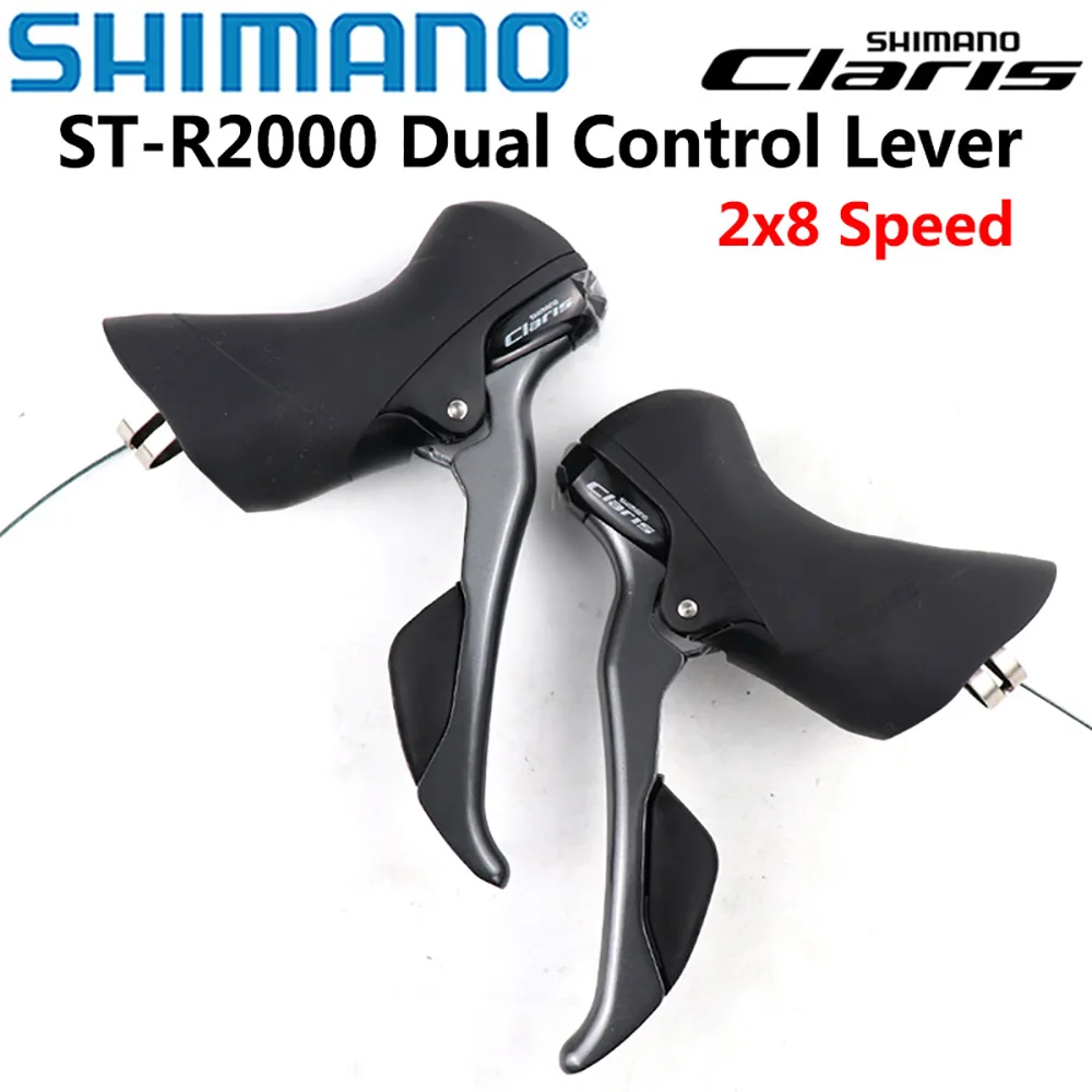 パーツ Shimano Claris ST-R2000 2x8speed SHIMANO CLARIS ST R2000 Podwójna dźwignia zmiany biegów 2x8s