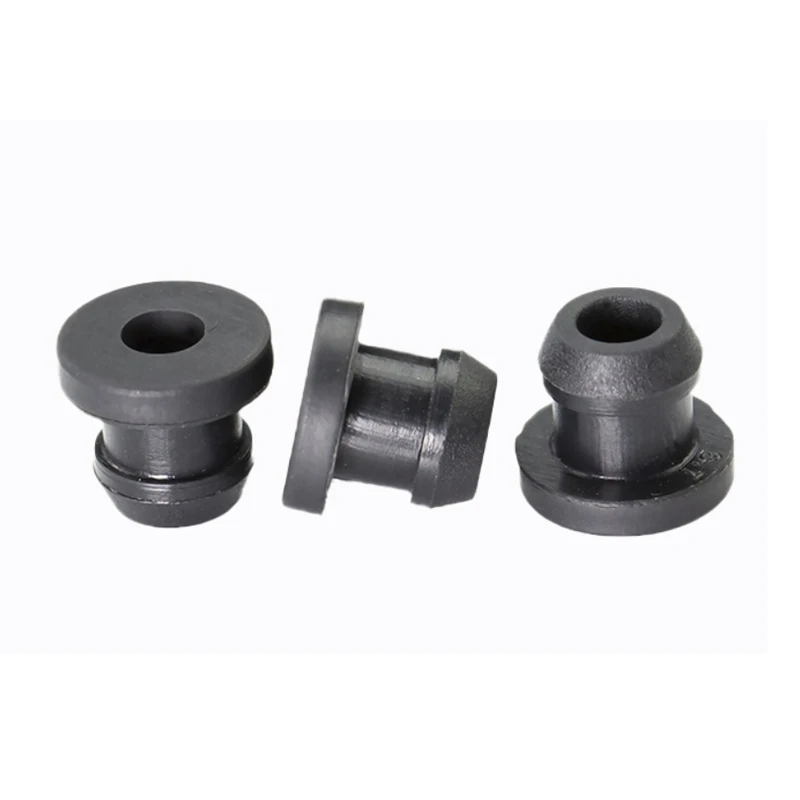 Silicone Rubber Snap-on Grommet Hole Plugs End Caps Bung Wire Cable Protect Bush O-ring Gaskets Sealed Washer Black