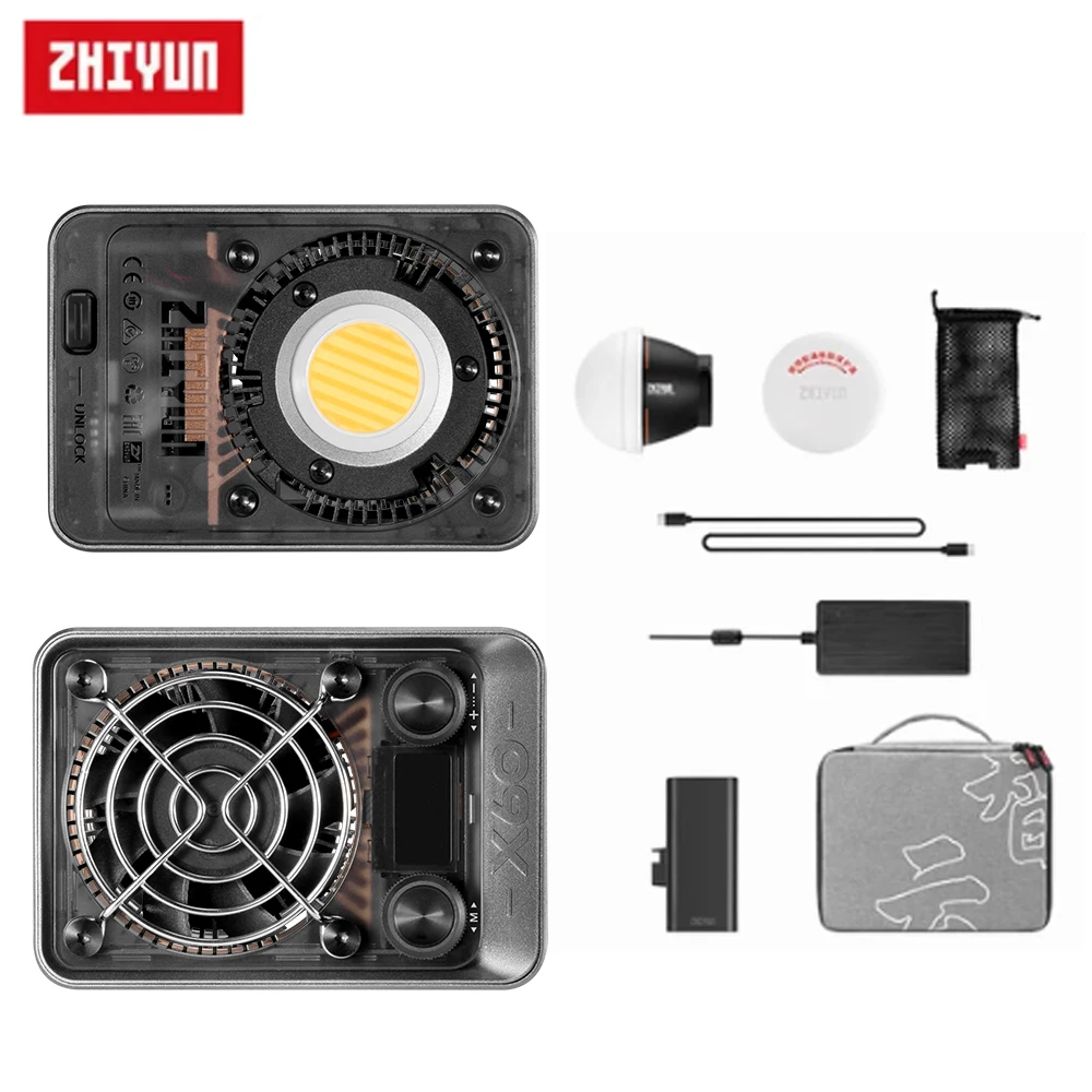 ZHIYUN MOLUS 포켓 비디오 조명 LED 필 램프 휴대용 사진 조명, X60 X60RGB 60W RGB COB 라이트