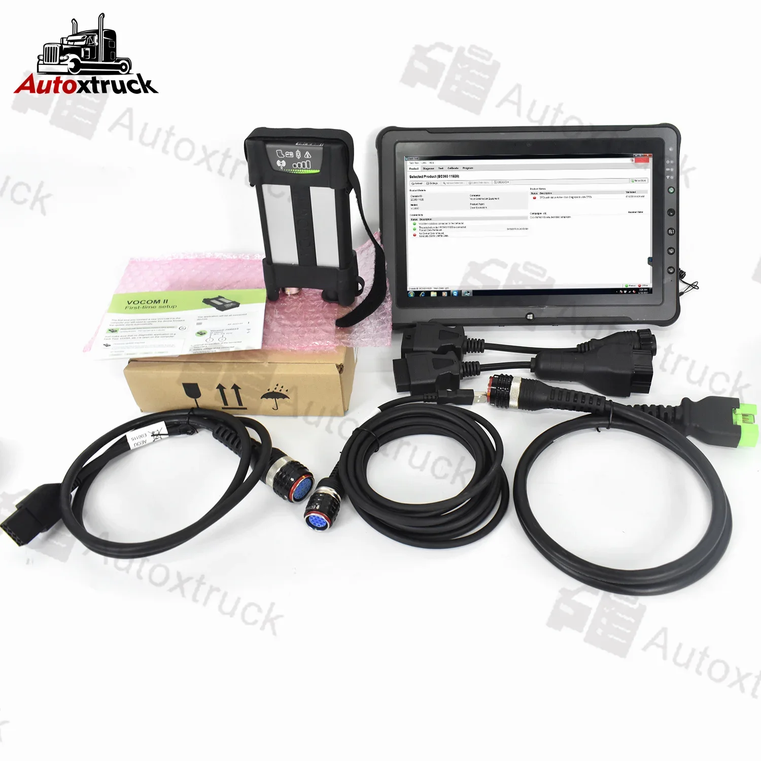2.8.150 Originale Vocom Ii 88890400 Getac F110 Tablet Premium Tech Tool Escavatore Wifi Dev2 Strumento Diagnostico Per Camion Pesanti