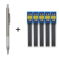 6pcs Metal Drafting Mechanical Pencil 0.3/0.5/0.7/0.9/1.3mm Mm Lead Refills Art Writing Sketching Retractable Design 1