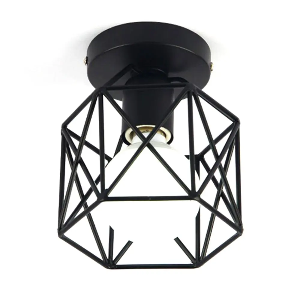 

Retro Ceiling Light Loft for Bedroom E27 Indoor Vintage Iron Ceiling Lamp Cozy Decor for Home Corridor Aisle 110V 220V Black
