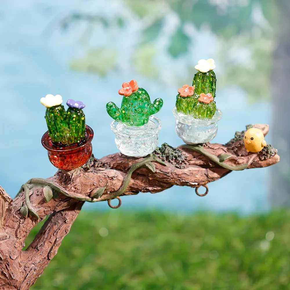 クリエイティブなデザイン,装飾的なサボテンの植物,透明な肉屋の車の