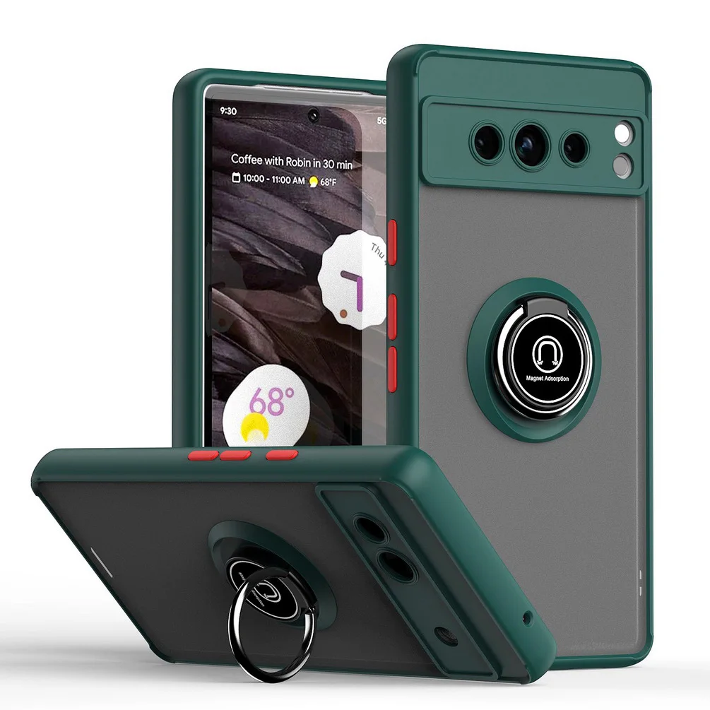 Rotatable bracket stand phone case for 8 7 Pro 7A Pixel7 Pixel 6 pro Finger Ring Holder Hard back cover_voghion.com