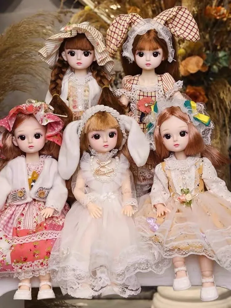 2025년 신제품 여자아이들을 위한 30cm 수영 가능한 리얼리틱 패셔너블 인형 교체 가능한 옷을 가진 시뮬레이션 인형