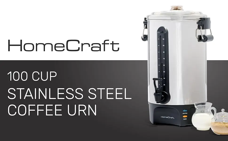 homecraft 100 cup stainless steel coffee urn