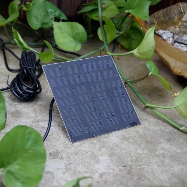 7 V 1,2W Kefe Nélküli Motoros Úszó Napenergia Szökőkút Vízszivattyú Kültéri Madárfürdőkert Kerti Kert Dekoratív - Image 3