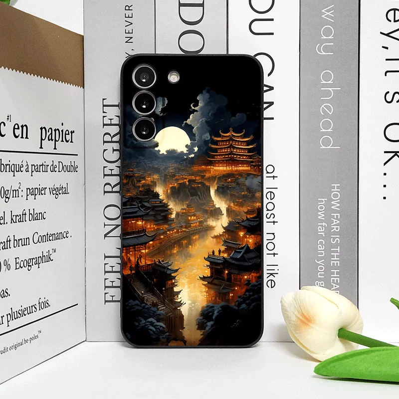Glowing Butterfly Tree Landscape Frosted Soft Phone Case