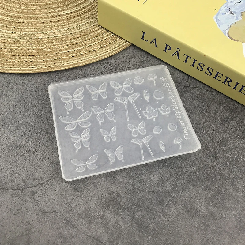 Diy 디자인 실리콘 네일 아트 템플릿 네일 몰드 높은 투명도 나비 3d 실리콘 몰드 네일 아트 장식 손톱