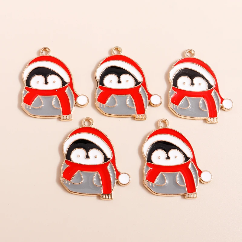 10 Stück Cartoon Winter Schneemann Charms für Schmuckherstellung Emaille Weihnachten Charms Anhänger für Halsketten Ohrringe DIY Handwerk Geschenke – Detail 24