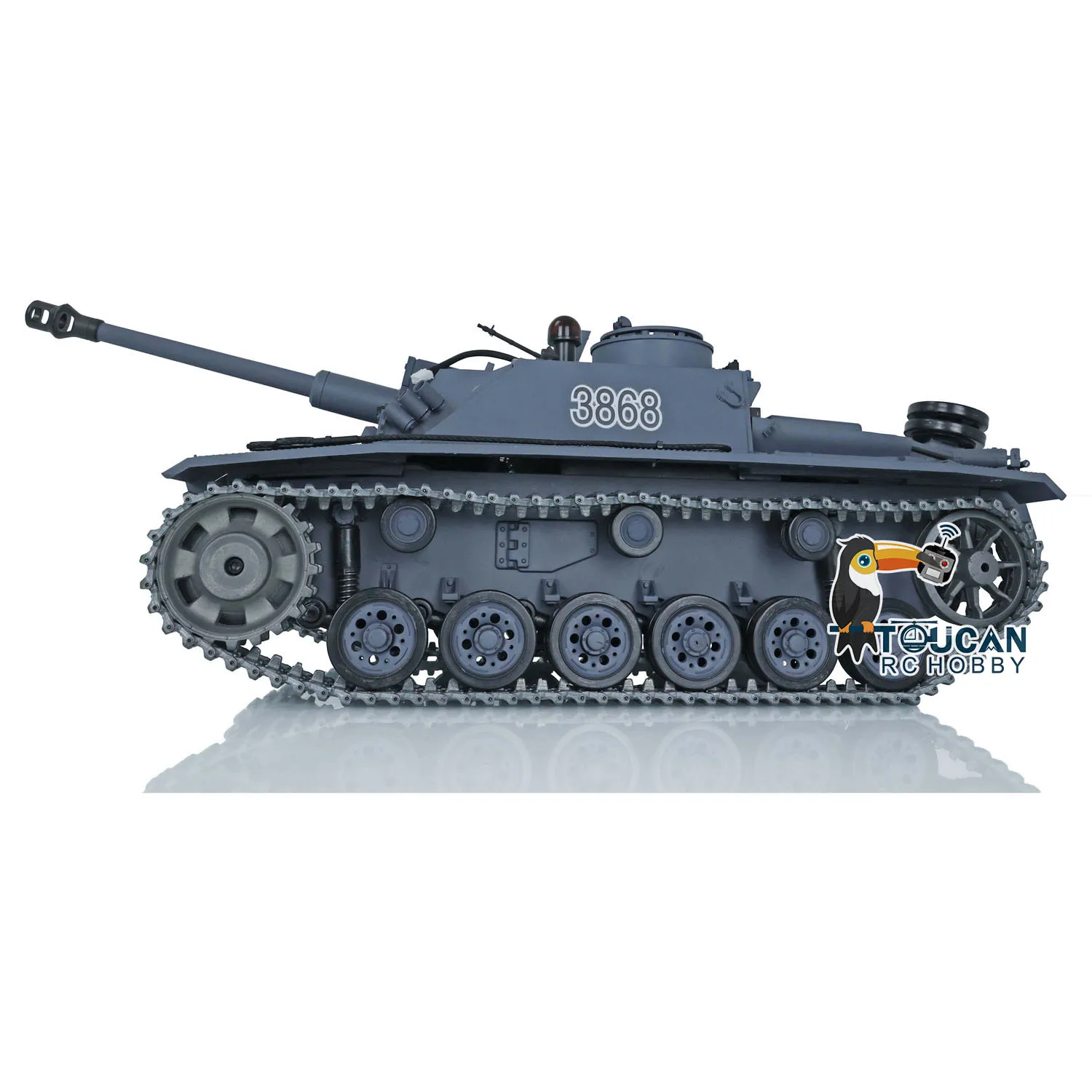 1/16 Heng Long HL TK7.0 German Stug III RC Tank 3868 Metal Tracks Turret Side Light 4