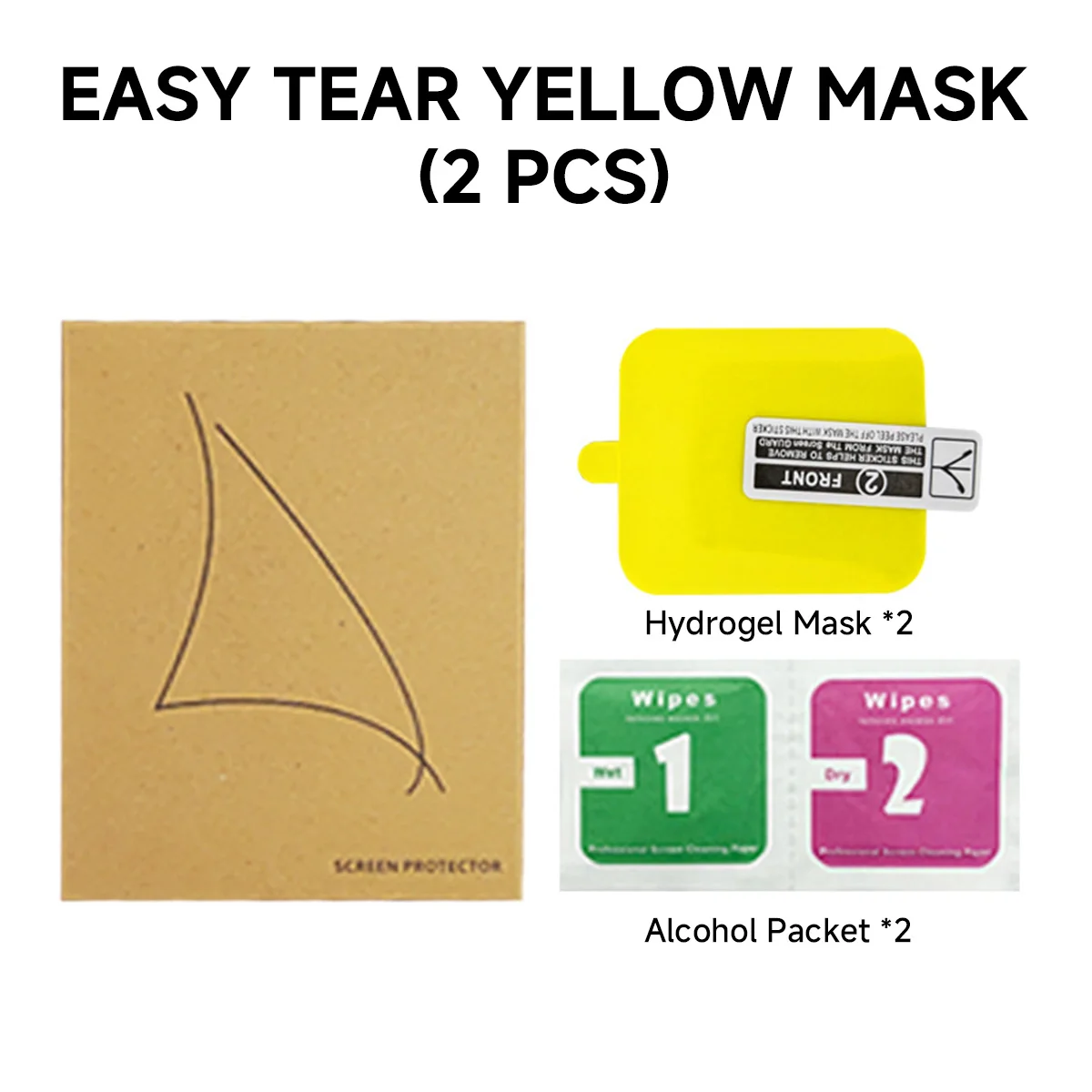 2PCS Yellow Film