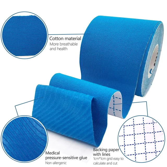 5M Kinesiology Tape Athletic Elastoplast Sport Muscle Patch Recovery Strapping Gym Waterproof Muscle Strain ​Injury Ease Bandage 5