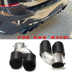 Car Exhaust Pipe Carbon Fiber Four Exhaust Tip For BMW G20 G21 M340i MPE 2019 2020 2021 Muffler Tip Tailpipe Exhaust System