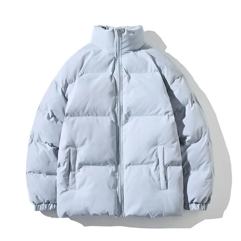 New Winter Men's Thicken Warm Cotton Padded Coat Stand Collar Solid Casual Fashion Streetwear Oversize Parkas Jacket Clothing5XL