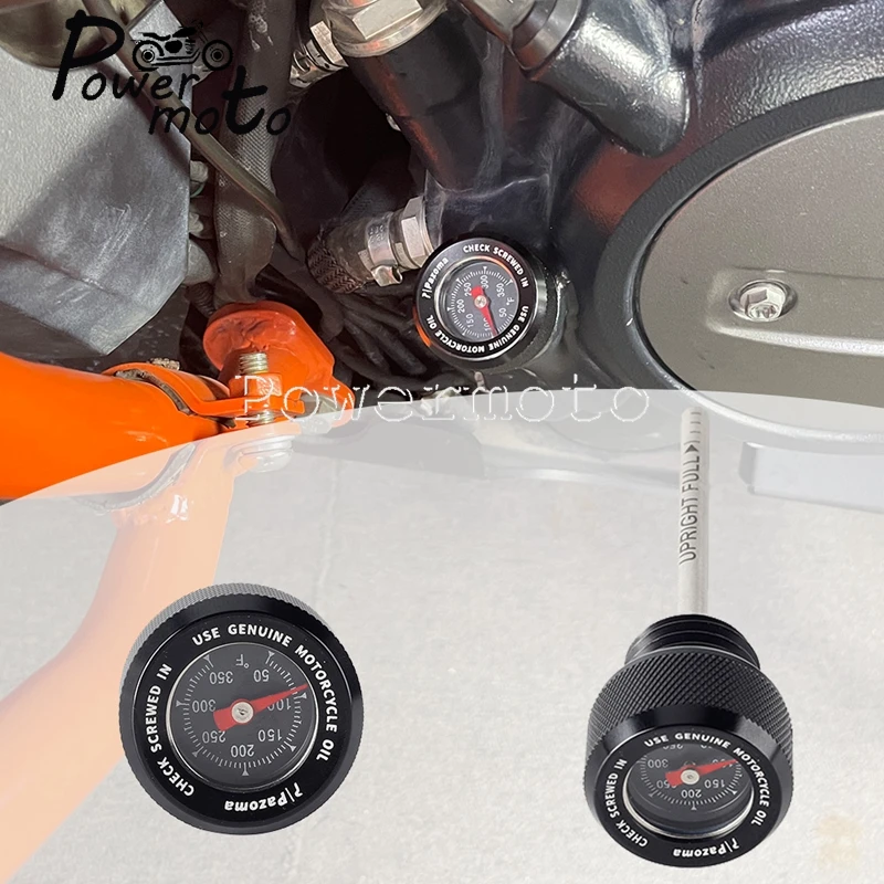 

Motorbike Oil Temperature Gauge Fuel Tank Dipstick Oil Plug Temp Gauge For Harley Nightster 975 Pan America 1250 2021-23 RH1250S