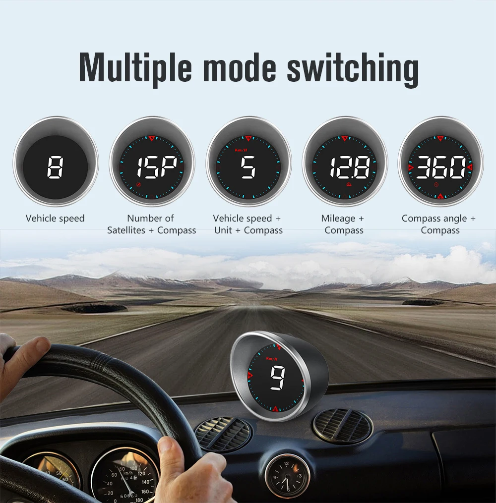G5 HUD Car Head Up Display Smart Digital Speed Mileage Tester Meter MPH KMH Gaug