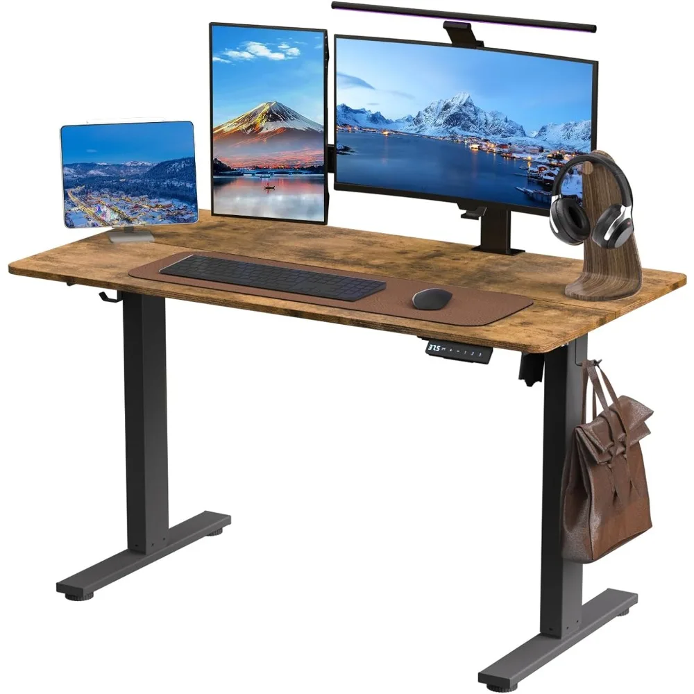 

Kingant Electric Adjustable Height Standing Desk,48 * 24 Inches Sit Stand Up Computer Desk with Memory Preset,Home Office Workst