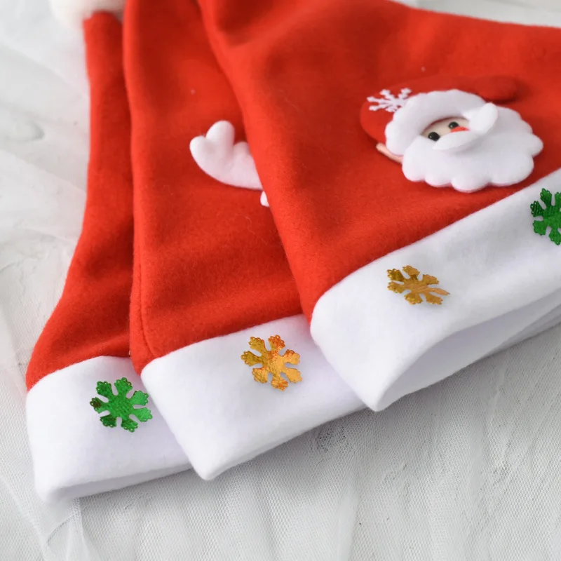 2023 Christmas Hats New Year Santa Claus  Snowman ElK Cap For Kindergarten Home Party Children Adult Xmas Gift Decoration