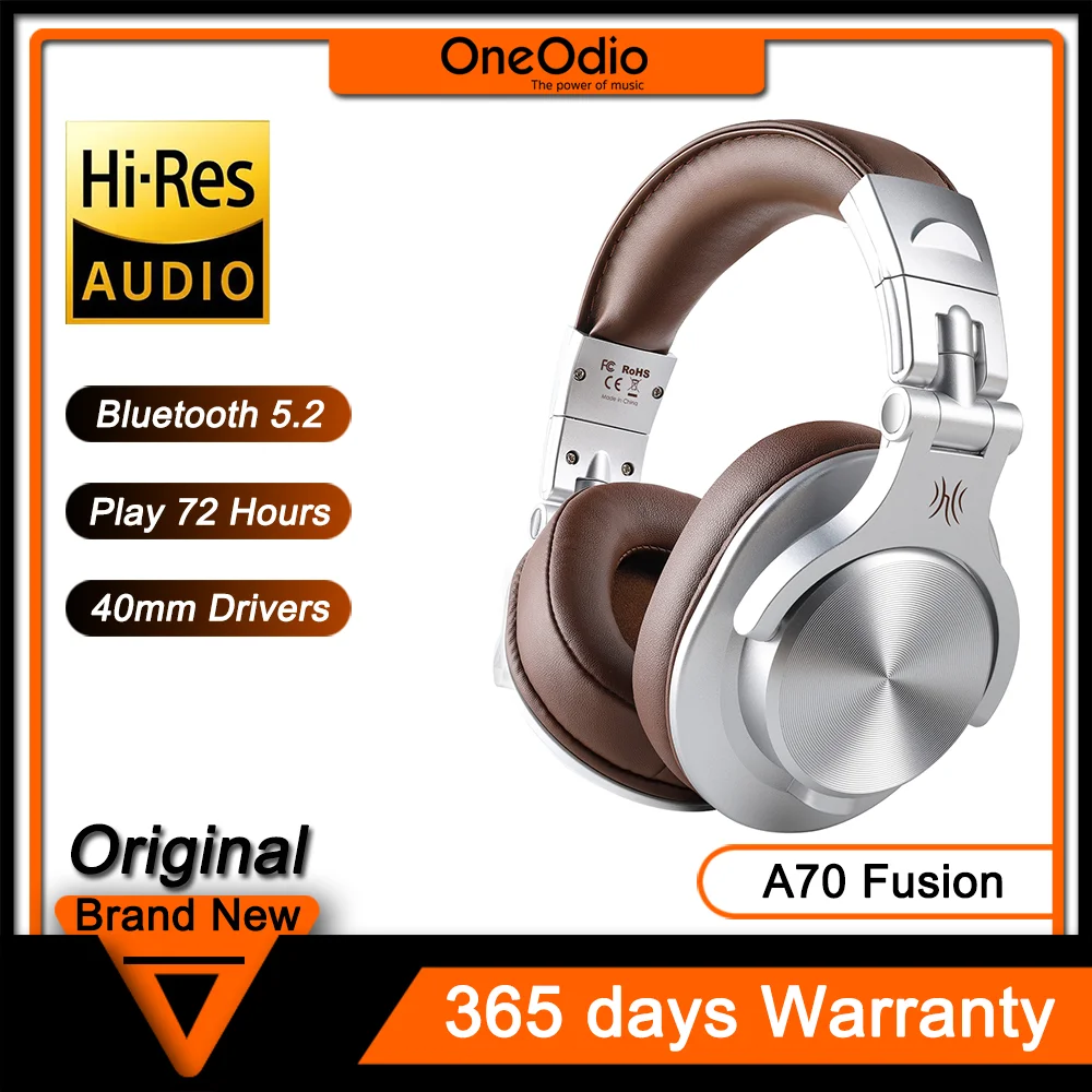 Oneodio-Fusion-A70-Bluetooth-5-2-Headphones-Hi-Res-Audio-Over-Ear ...