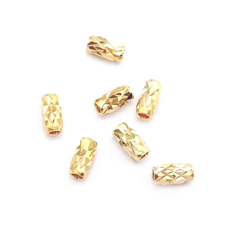Cuentas de Brass Doradas de 18K Diseño Ovalado Cilíndrico Suministros para Hacer Joyería DIY - details 59