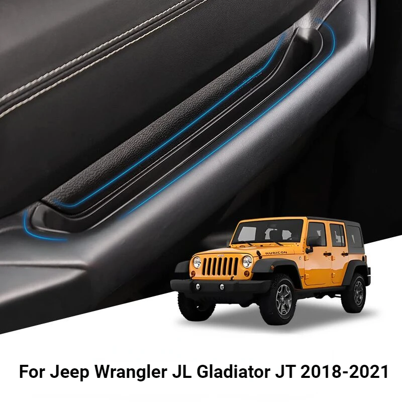 

Passenger Grab Handle Storage Tray Car Interior Door Storage Box With Anti Slip Mat for Jeep Wrangler JL Gladiator JT 2018-2021
