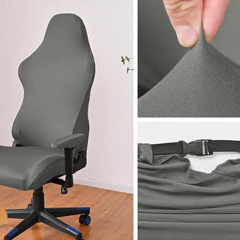 4 Pièces Housse Chaise Gaming, Noir Protection Chaise Gaming