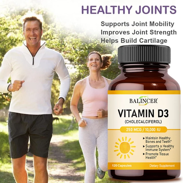 646-2a3f01.jpg Vitamin D3 10,000 IU Capsules for Supporting Bone, Teeth, Muscle, Tissue and Immune Health, Non-GMO