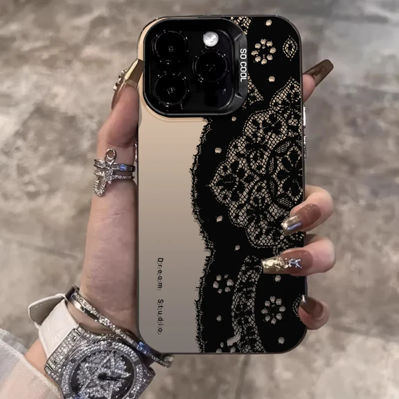 Elegant Lace Design Phone Case - Premium Protection Cover
