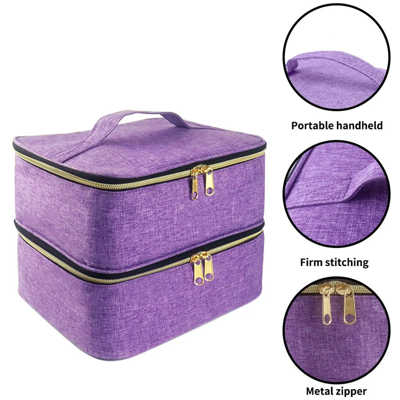 Nail Polish Carrying Case Bag Holds 30 Bottles Nail Organizer for Nail