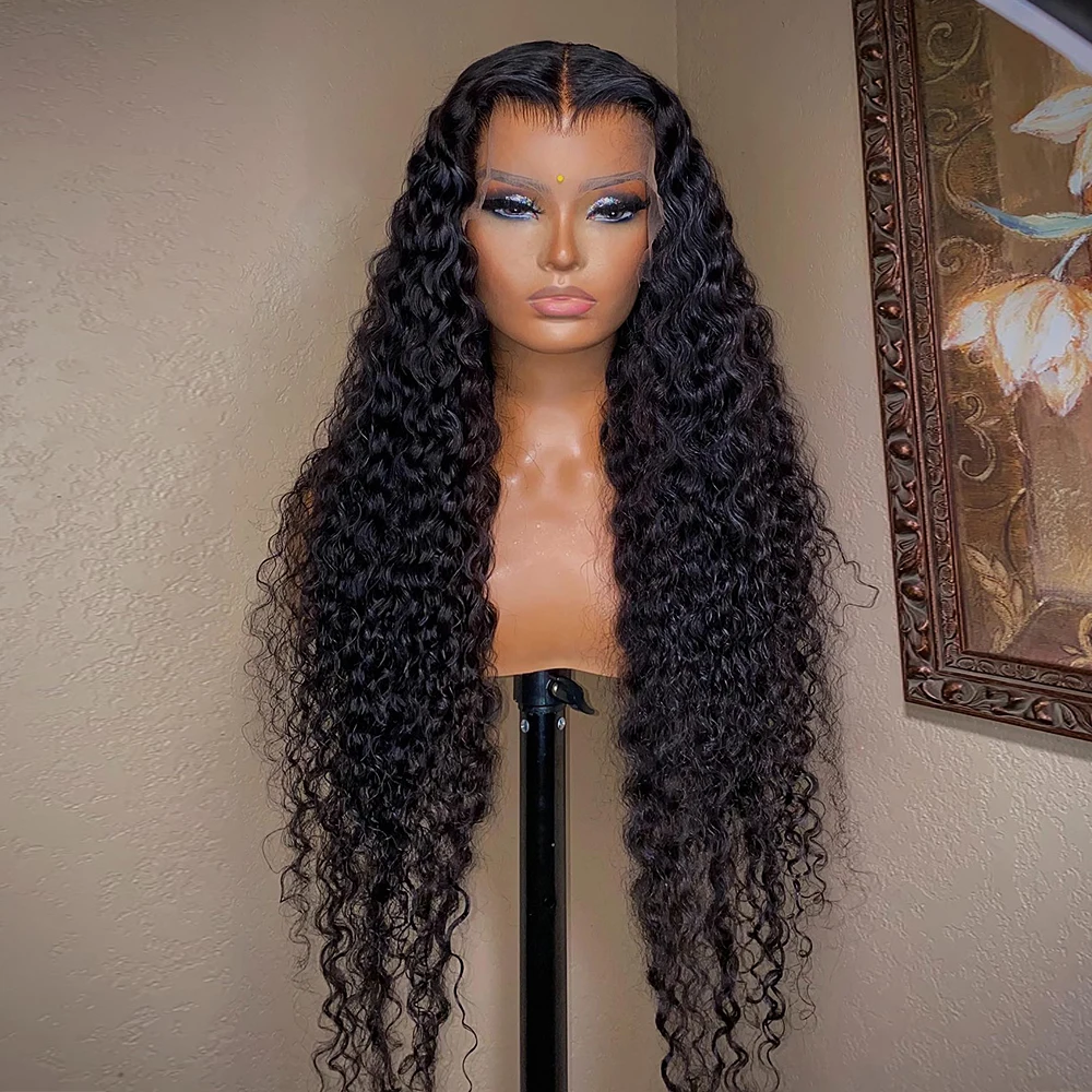 30 34 Inch Water Wave 360 HD Lace Frontal Human Hair Wigs Brazilian 13x6 13x4 Front Wig Loose Deep Curly For Women |