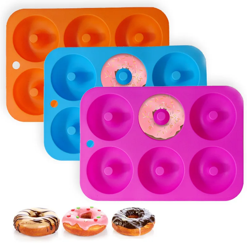 Molde de silicona antiadherente para hacer rosquillas, molde 3D para hornear rosquillas, DIY