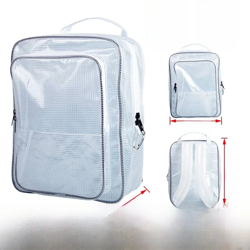 Glacier white full pvc backpack 40*30*20cm
