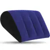 PVC Flocking Silicone Pillow Blue+Black Inflatable Inflatable Sex Pillow Triangle Cylinder Wedge Soft Relax Cushion 4