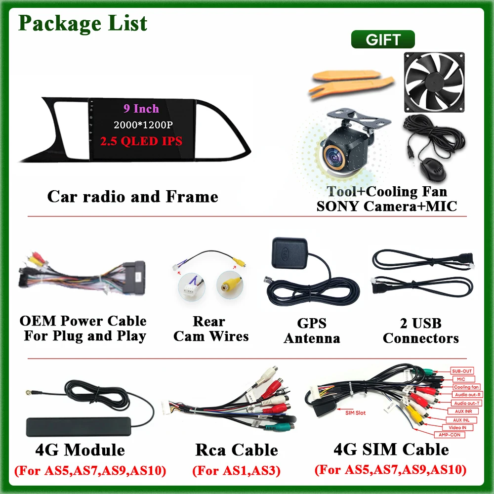 Radio para Auto Android 16 para Seat Leon 3 MK3 2012-2020, Navegación GPS, Android Auto, Carplay, Pantalla, Wifi, Video, Estéreo, Sin 2din 6
