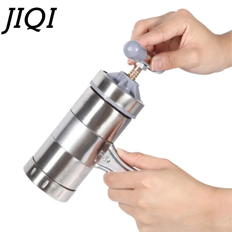 JIQI Manual noodles machine Stainless Steel Pasta Making Machine Hand Operated Spaghetti Pasta Cutter Noodles 5 kinds of noodles