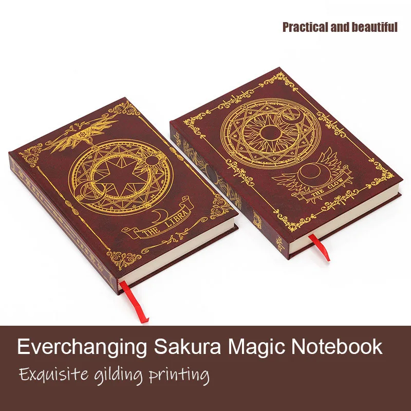 Anime Magic Card Girl Sakura Sakura Diary Book Kuro Magic Array Notebook Anime Peripheral Cartoon Notebook Vintage Stationery