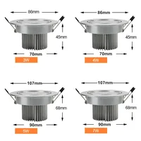 Round dimmable downlight 3W/4W/5W/7W/9W/12W/18W LED ceiling spotlight embedded high-power ceiling spotlight ac85-265V - Image 4