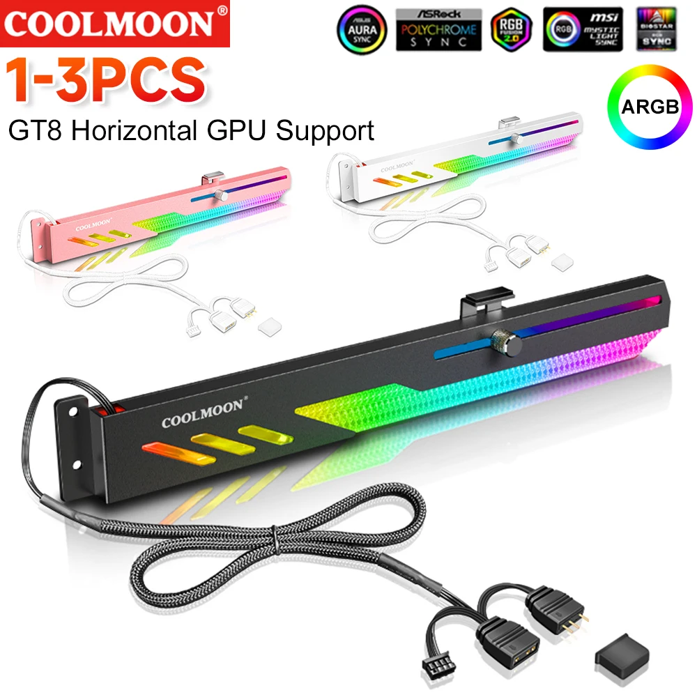 Gt8-suporte-horizontal-gpu-para-desktop-pc-1-a-3pcs-suporte-5v-argb ...